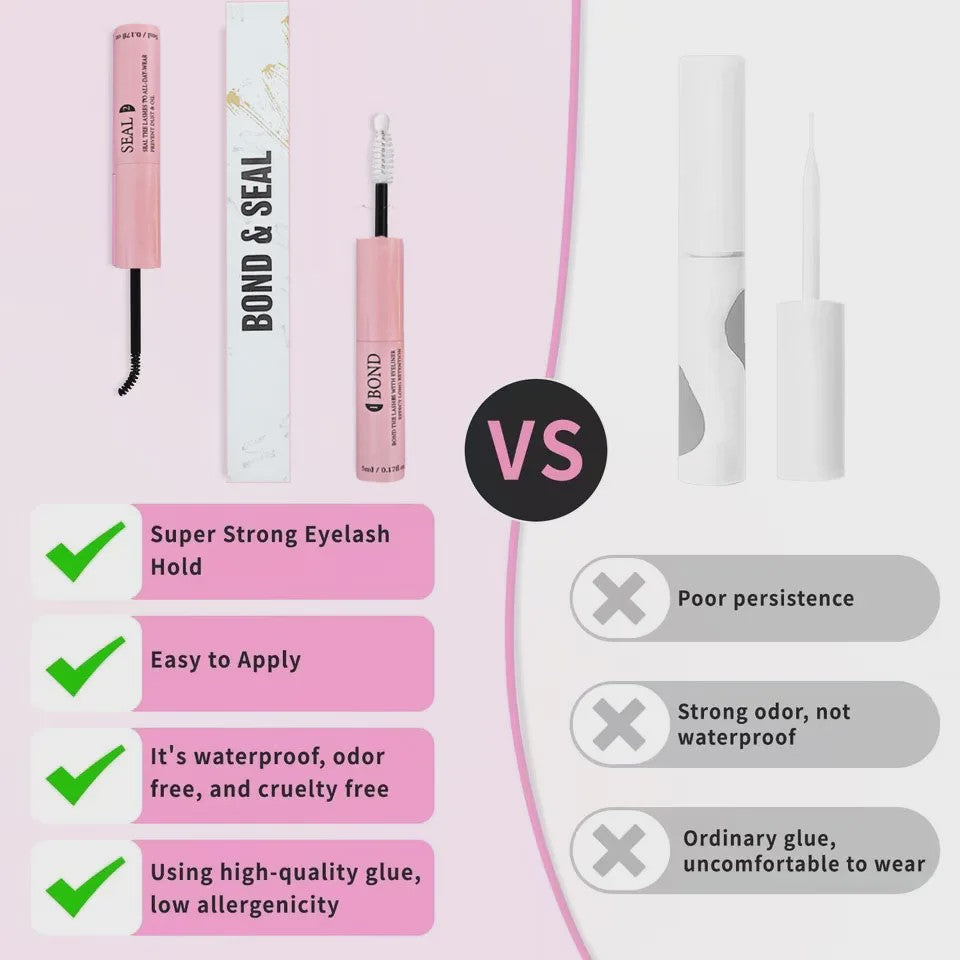 DIY Wimperextensie Set: Kluster Wimper Extensions met Bond, Seal & Tweezer (8-16mm)