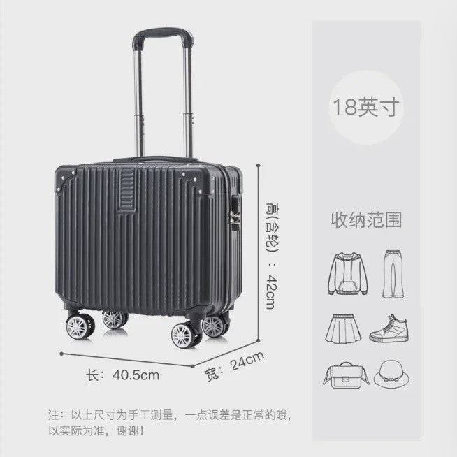 18-inch Trolley Koffer met Bekerhouder - Stijlvol en Praktisch Reisbagage