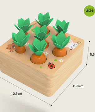 Houten Montessori Wortel Puzzel - Educatief Speelgoed voor Baby's en Kinderen