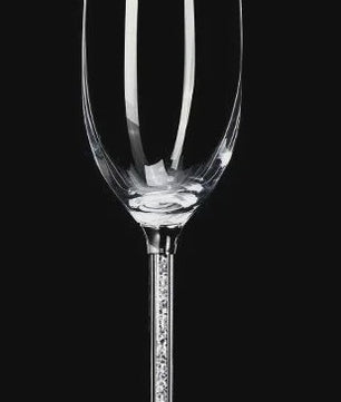 Luxe Kristallen Champagneglazen Set - Handgemaakt met Diamant-look Stijl - Perfect voor Koppels