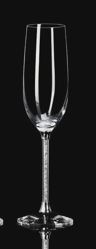 Luxe Kristallen Champagneglazen Set - Handgemaakt met Diamant-look Stijl - Perfect voor Koppels
