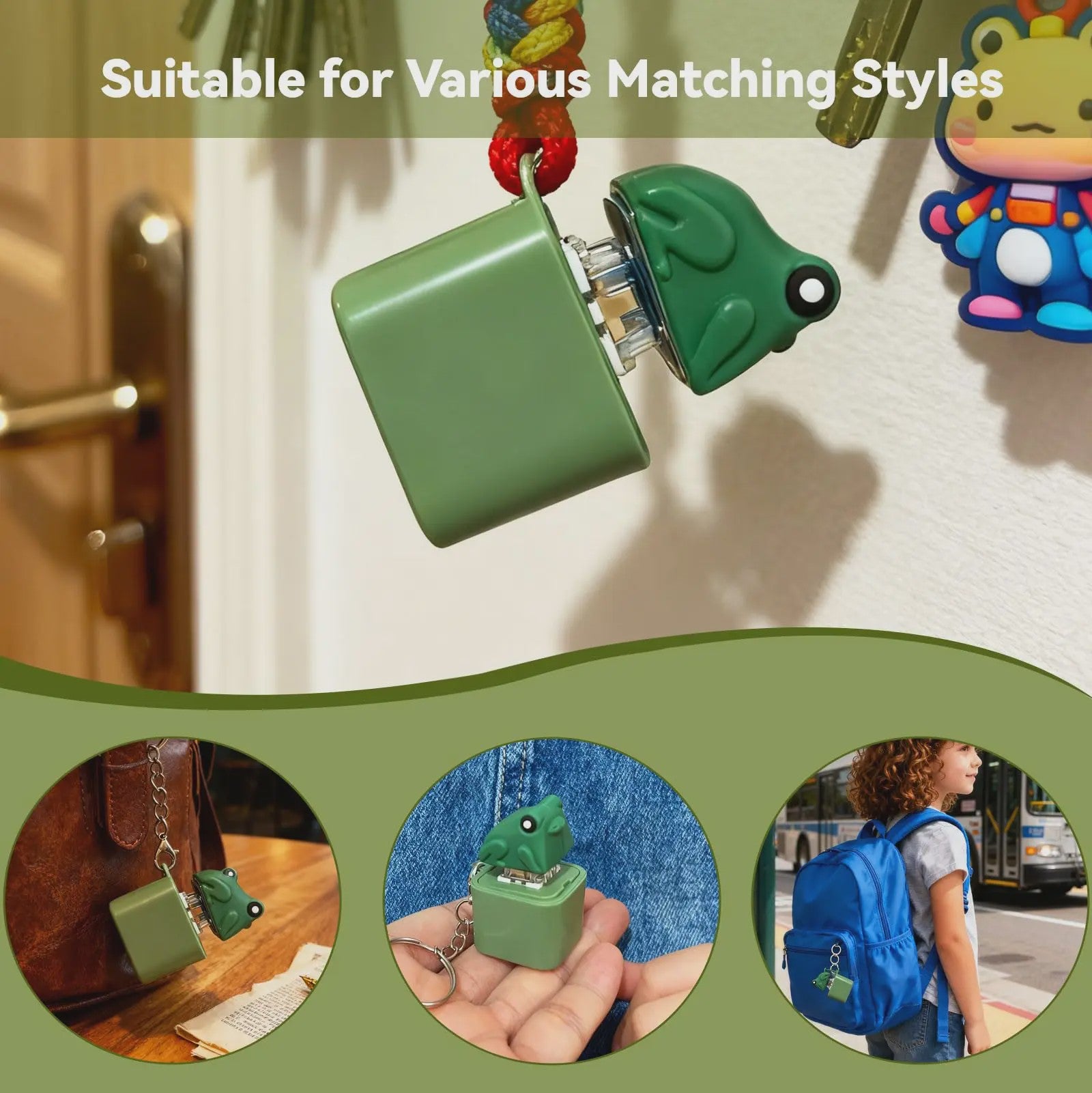 Grappige Kikker Sleutelhanger met Geluid & LED - Oplaadbare Fidget Toy
