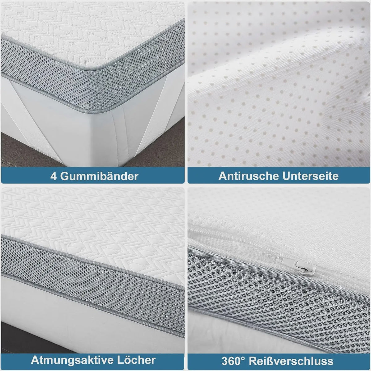 Vesgantti Gel Memory Foam Matrastop deken 7.5 cm - Koel Slapen & Rugpijn Verlichting