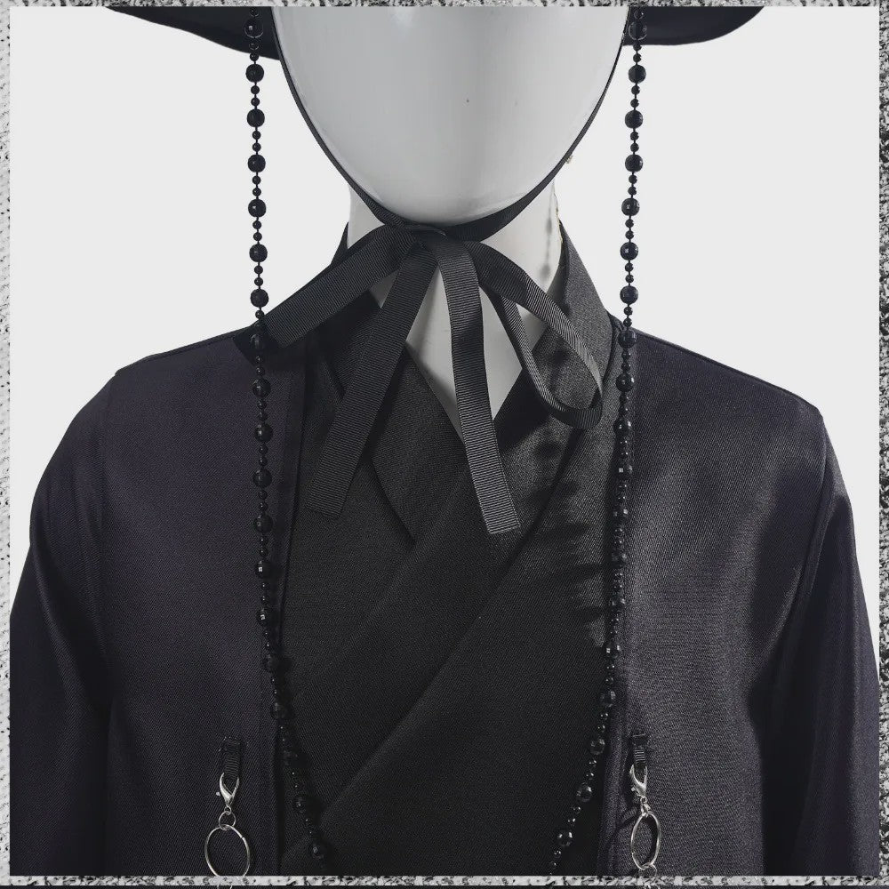 Jinu Cosplay Kostuum Set - Zwart Pak Outfit met Hoed, Riem en Accessoires voor Halloween & Carnaval