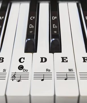 Verwijderbare Piano Toets Stickers met Muzieknoten - Leer Snel op 88/61/54 Toetsen