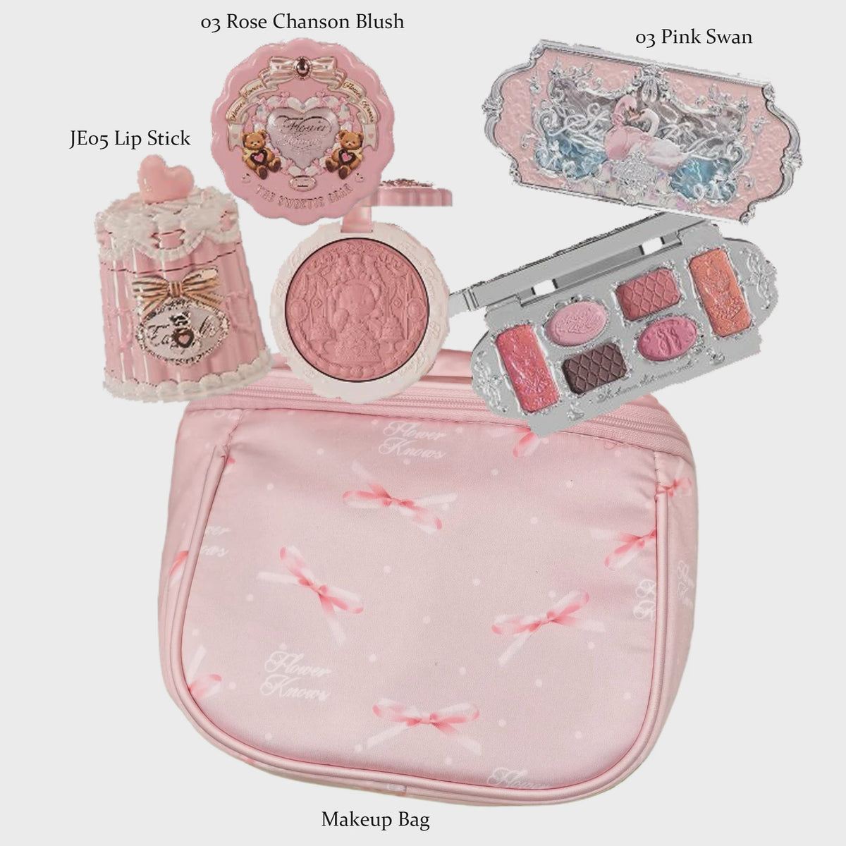 Flower Knows Luxe Make-up Cadeaubox: Foundation, Blush, Lip Cream & Tas