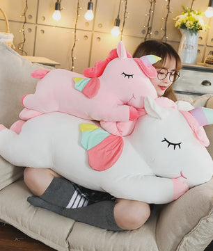Reuze Pluche Eenhoorn Knuffel - Zacht Kussen voor Kinderen & Meisjes (25-100cm)