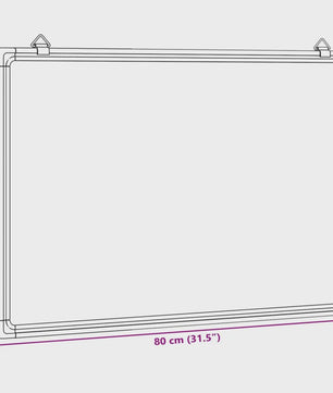 Magnetisch Whiteboard 80x60 cm met Aluminium Frame - Ideaal voor Kantoor en Thuis