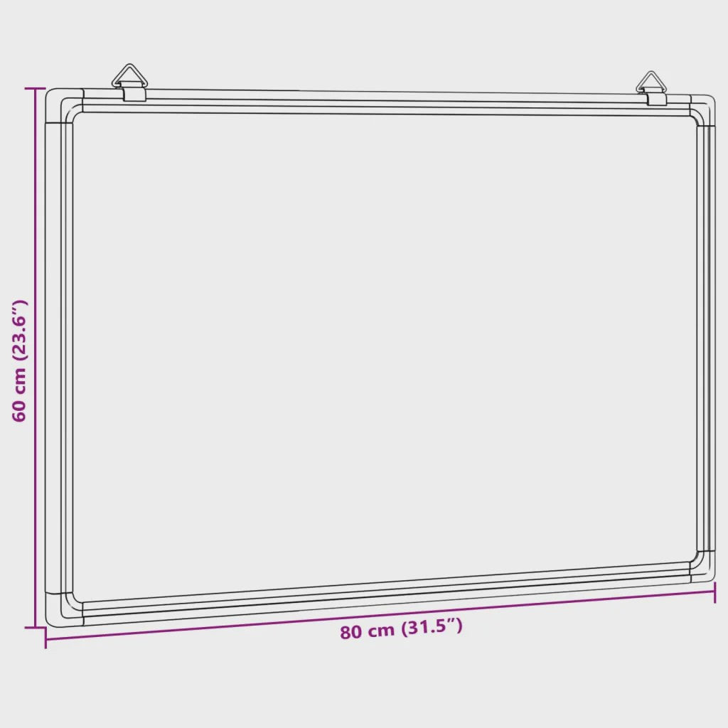 Magnetisch Whiteboard 80x60 cm met Aluminium Frame - Ideaal voor Kantoor en Thuis