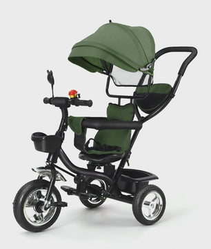 Multifunctionele Driewieler met Duwstang, Draaibare Zitting en Zonnekap