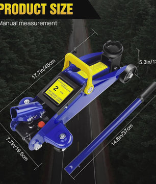 Robuuste Autokrik Set: 2 Ton Hydraulische Trolleykrik met 3 Ton Assenbokken voor Garage & Werkplaats