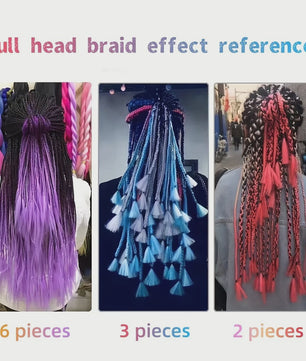 3x Jumbo Braids Haar Extensions - 24 Inch Synthetisch Vlecht Haar in 4 Kleuren voor Kinderen & Volwassenen