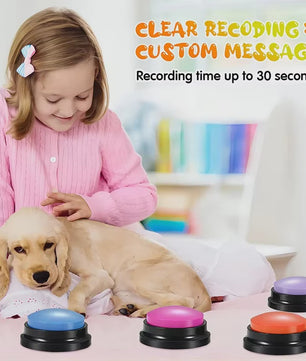 Hond Communicatieknoppen - Spraakopname voor Training & Plezier - 30 Sec Opname - Leuk Cadeau voor Huisdieren