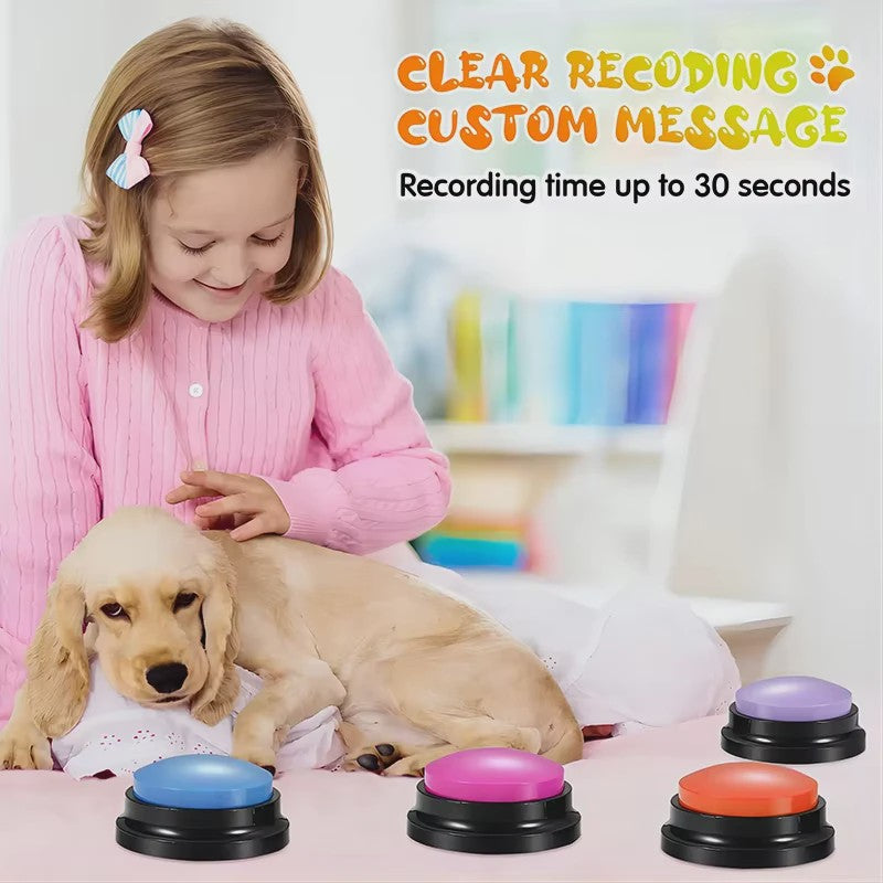 Hond Communicatieknoppen - Spraakopname voor Training & Plezier - 30 Sec Opname - Leuk Cadeau voor Huisdieren
