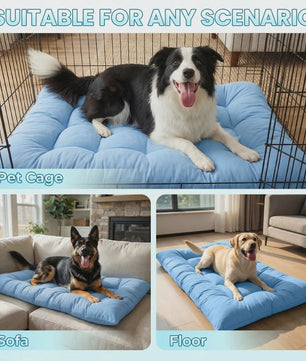 Extra Grote Hond Koelmat - Luxe Pluche Sofa Bed met 8 Compartimenten