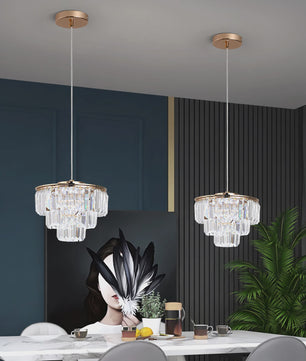 Luxe Kristallen Plafondlamp Goud - Moderne Hanglamp met LED Verlichting voor Woonkamer & Slaapkamer