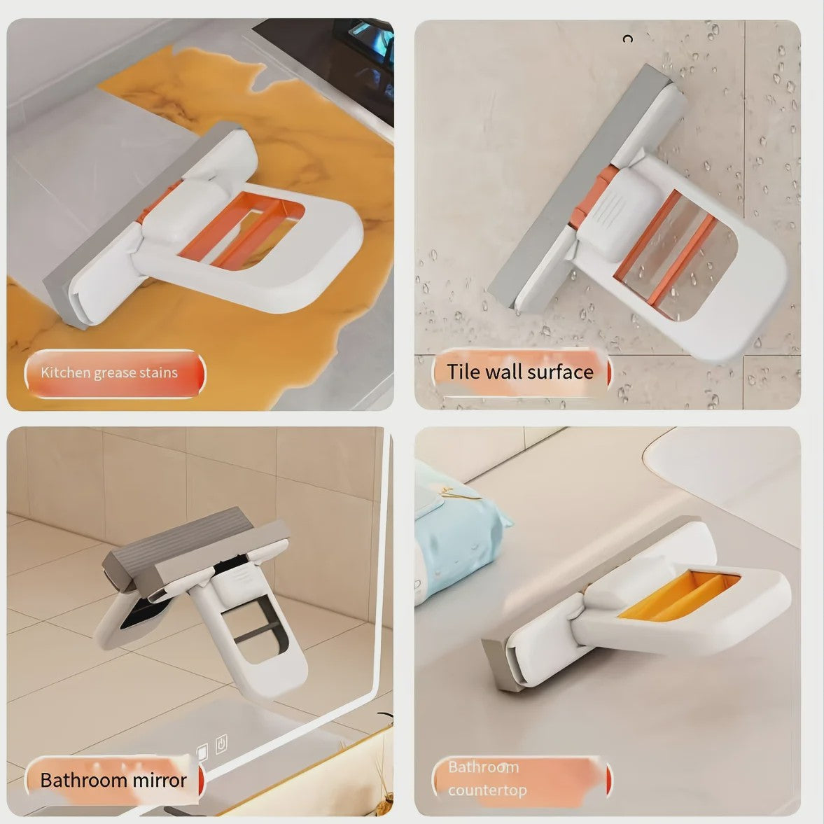 Compacte Zelfwringende Spons Mop - Handheld Mini Schoonmaakhulp voor Thuis
