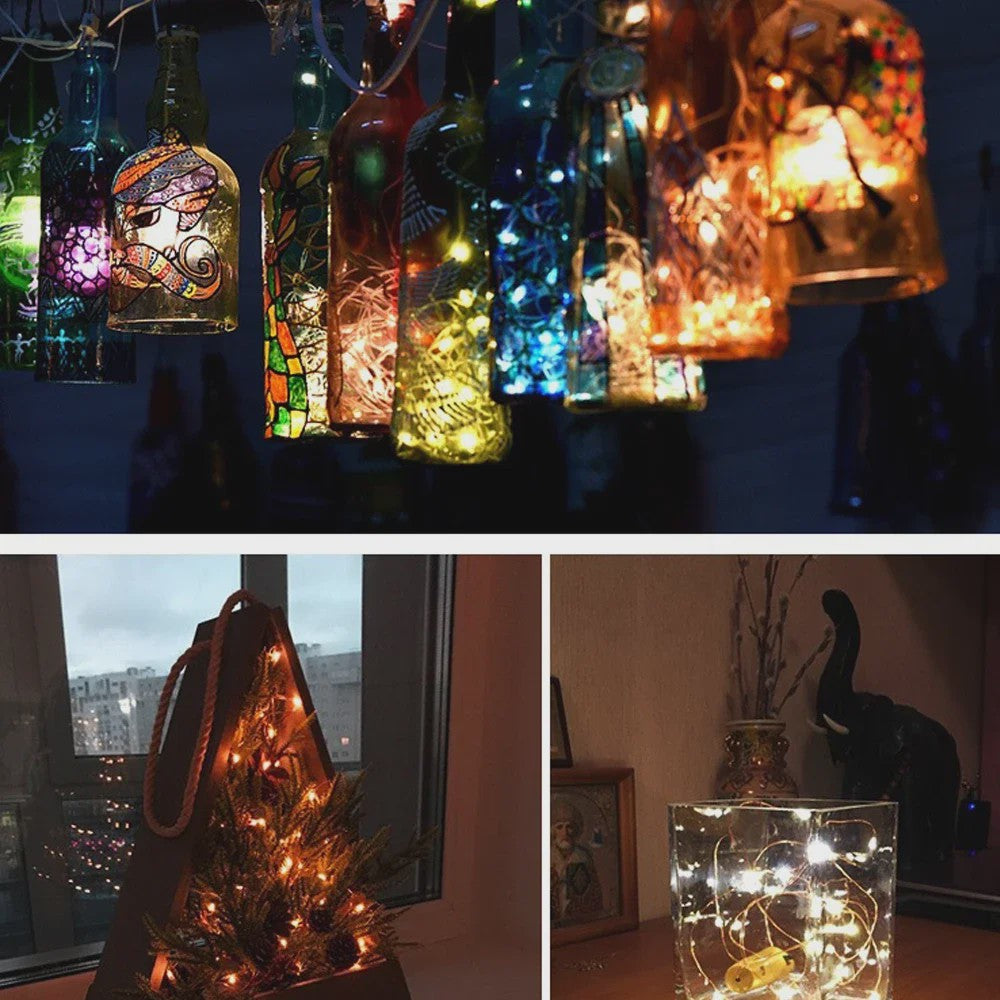 Fleskurk LED Snoerlichtjes - Sfeerverlichting voor Fles, Kerst, Feest & Decoratie