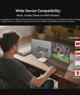 Blackview DCM8 Draagbare Triple Monitor - 15.3" IPS FHD, 100W PD, Plug & Play