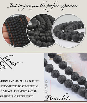 Buddha Hoofd Armband - Natuursteen & Lavasteen Kralen - Yoga & Gebedssieraden voor Dames en Heren