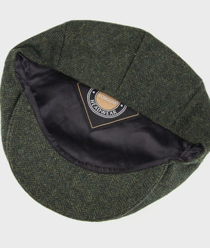 Stijlvolle Heren & Dames Tweed Flat Cap - Ierse Pet in Visgraatpatroon
