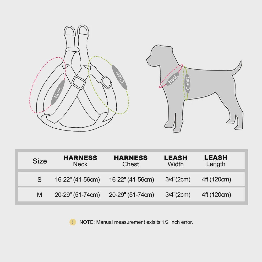 Luxe PU Leder Hondentuig met Leash en Gepersonaliseerde ID Gesp - Duurzaam voor Kleine & Middelgrote Honden