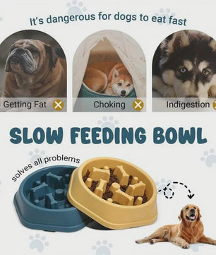 Honden voerbak slowfeeder anti-verstikking | Gezonde voeding