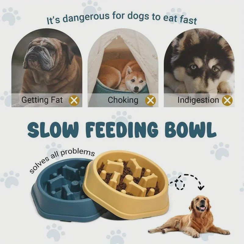 Honden voerbak slowfeeder anti-verstikking | Gezonde voeding