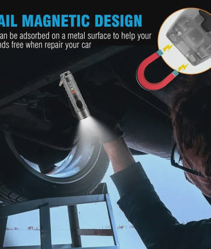 Compacte Mini Zaklamp met Type-C Opladen, Magnetisch & Waterdicht