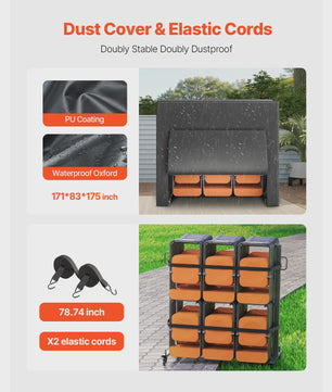 Stoelkar met Wielen | Opslag voor 84 Stoelen of 12 Tafels | 800LBS Capaciteit