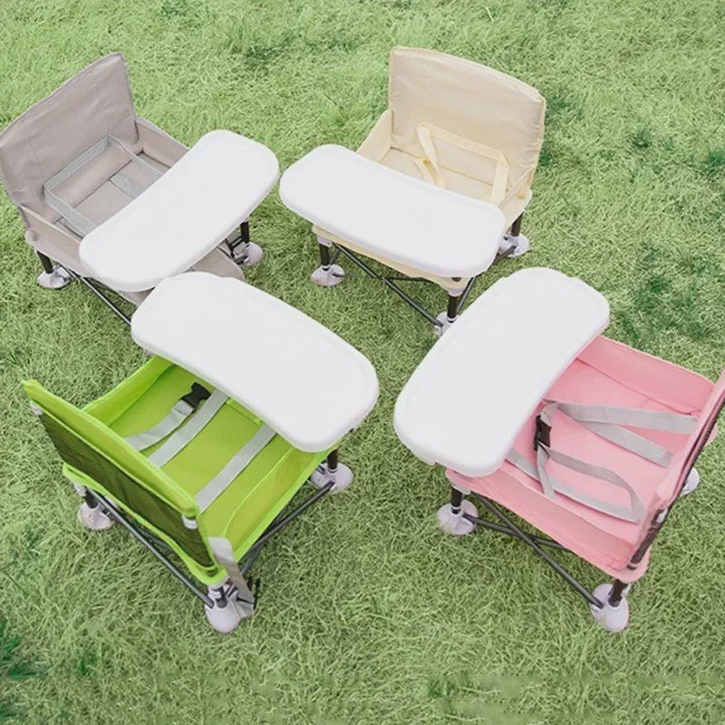 Draagbare Baby Eetkamerstoel - Opvouwbaar, Lichtgewicht Aluminium met Veiligheidsgordel