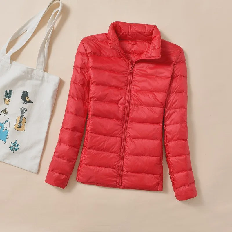 Dames Lichtgewicht Gekwalte Donsjas - Warme Puffer Winterjas & Windjack
