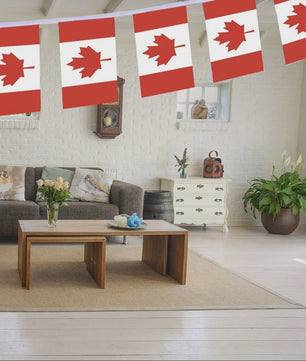 Canada Vlaggenlijn 20 Stuks - 14x21cm - Feest & Festival Decoratie