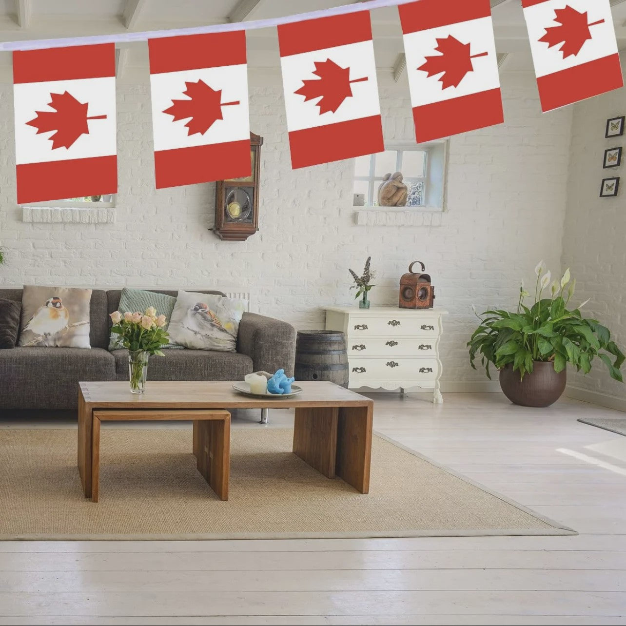 Canada Vlaggenlijn 20 Stuks - 14x21cm - Feest & Festival Decoratie