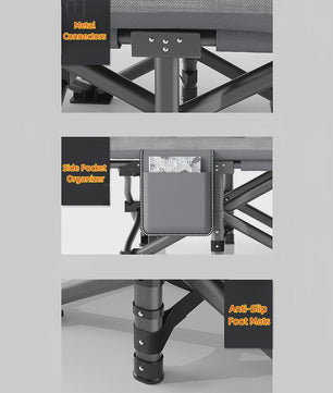 Opvouwbare Loungestoel voor Buiten & Tuin - Camping, Patio, Zwembad