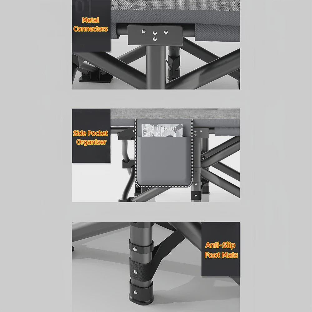 Opvouwbare Loungestoel voor Buiten & Tuin - Camping, Patio, Zwembad
