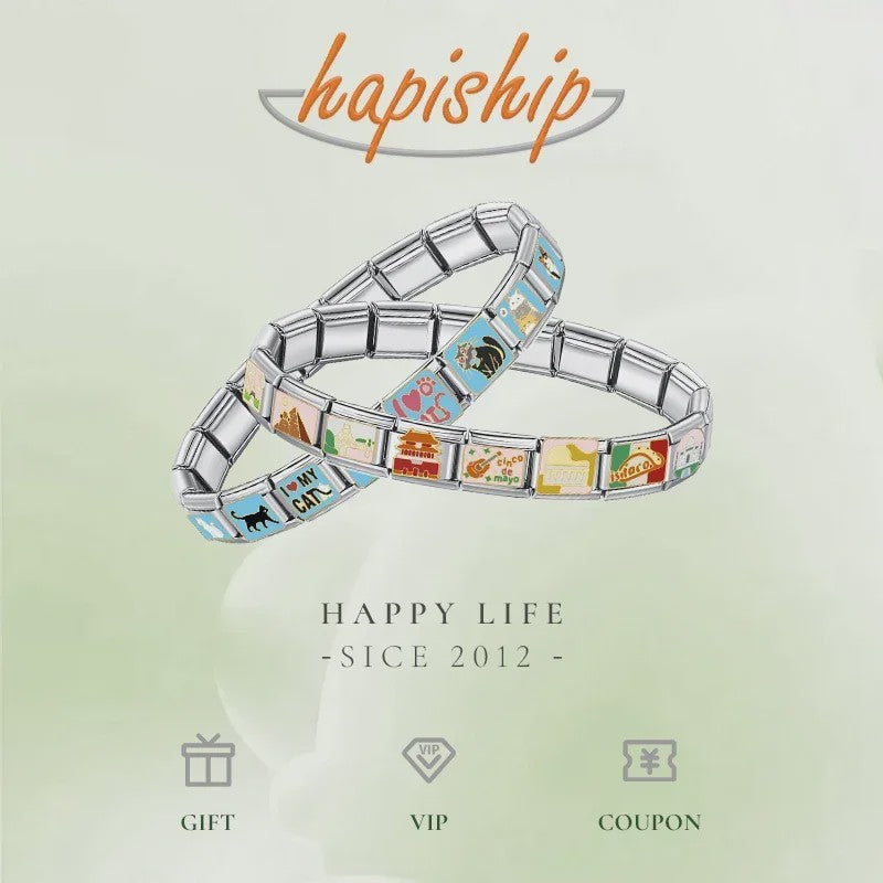 Hapiship 2024 Bedel voor Italiaanse Armband - Oog, Maan, Ster, Vis, Spider, Queen, Poker