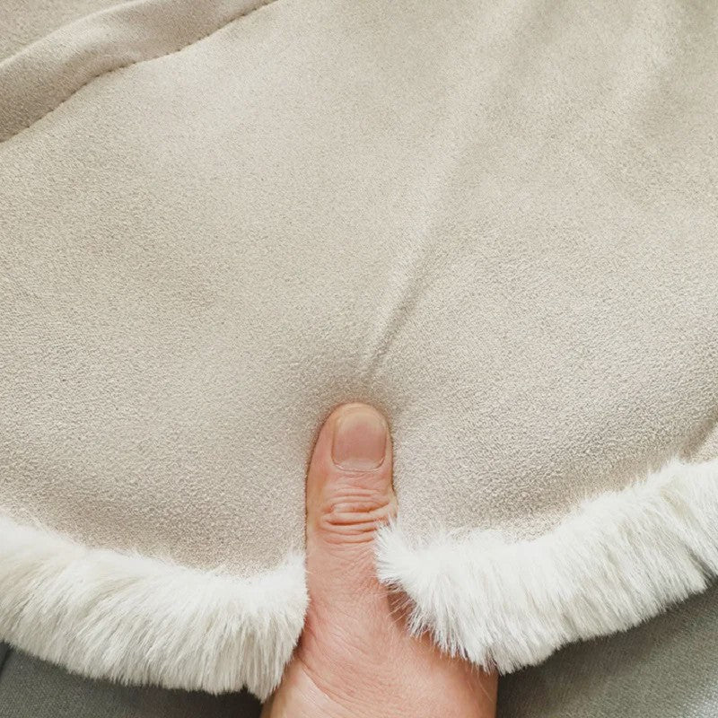 Luxe Pluche Zitkussen met Memory Foam - Rond, Zacht & Comfortabel
