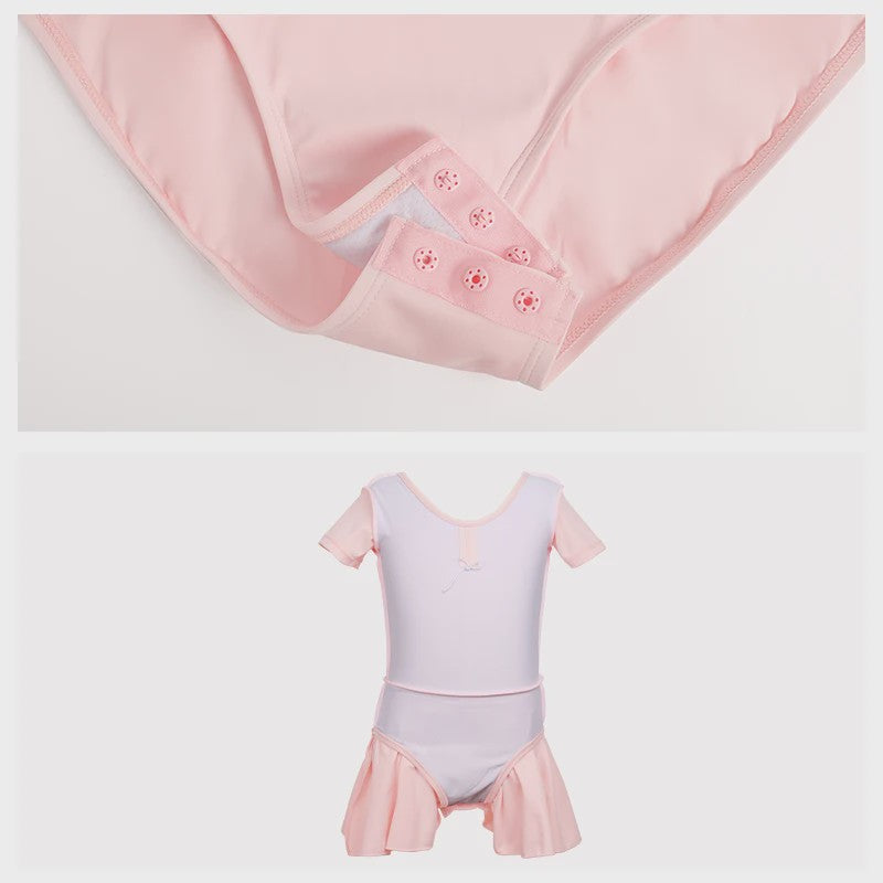 Schattige Ballet Leotard Jurk met Tutu voor Meisjes - Kortmouw Danskleding