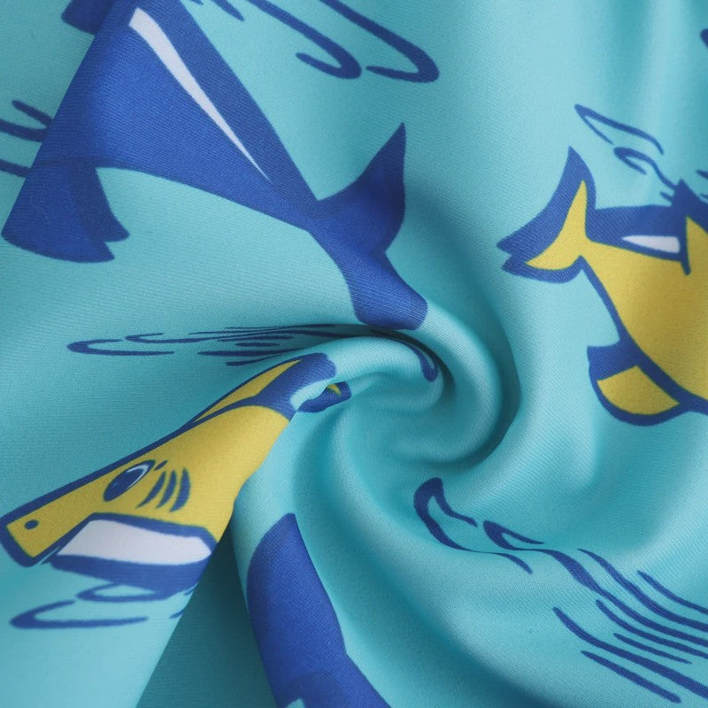 Zomer Zwemset Jongens: Zwembroek & Zwemkap met Cartoon Print - Sneldrogend & Comfortabel