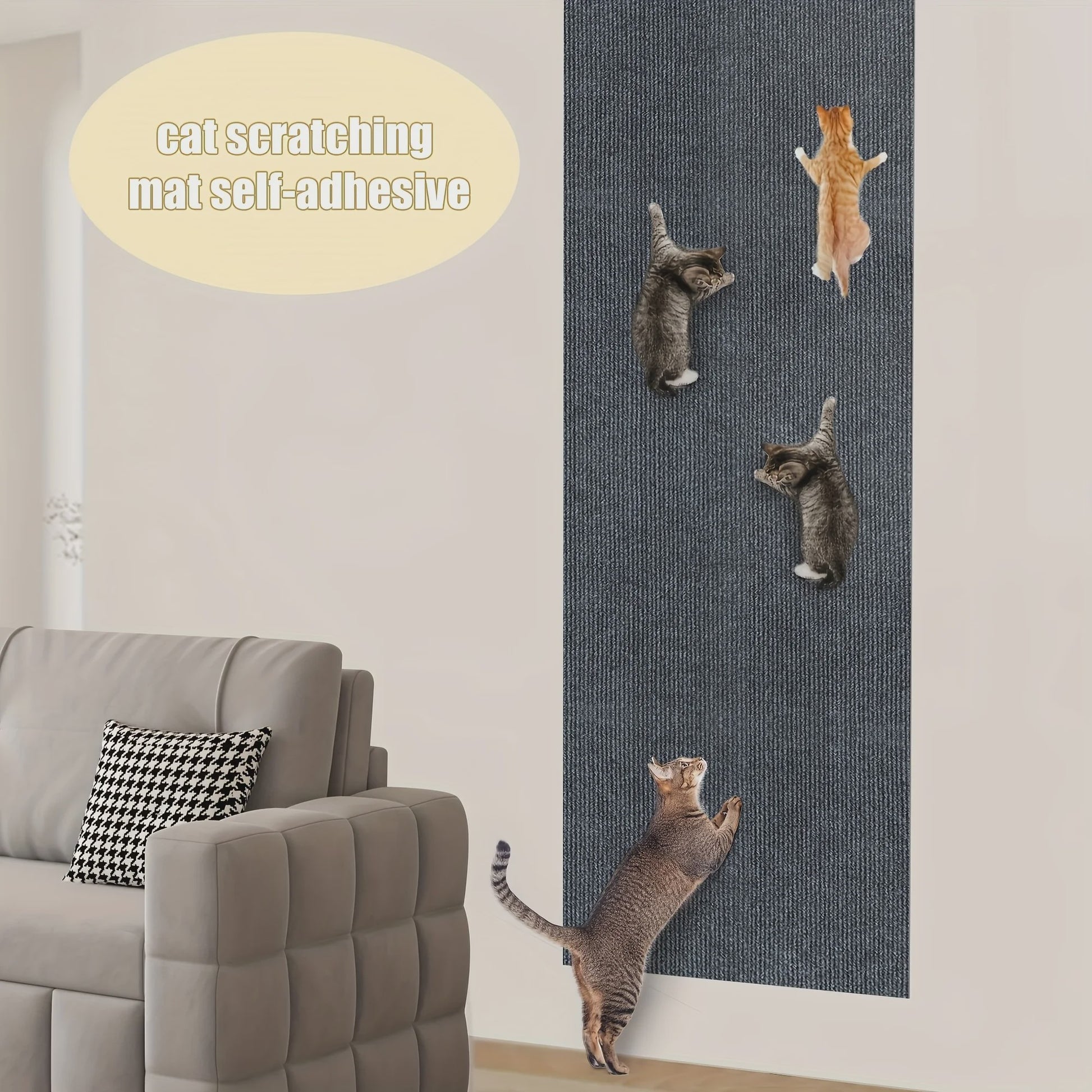 Zelfklevende Krabmat voor Katten - Beschermt Meubels en Muren