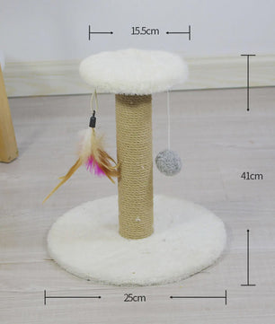 Kattenkrabpaal met Sisal Touw en Speeltjes - Beschermt uw Meubels