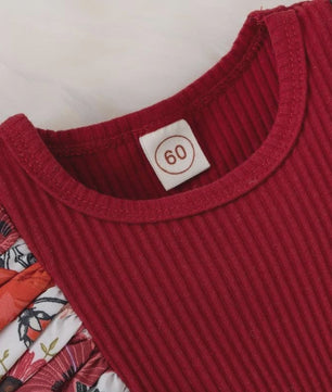 Zomerse Baby Jurk Romper met Strikjes en Bloemenprint - Katoen