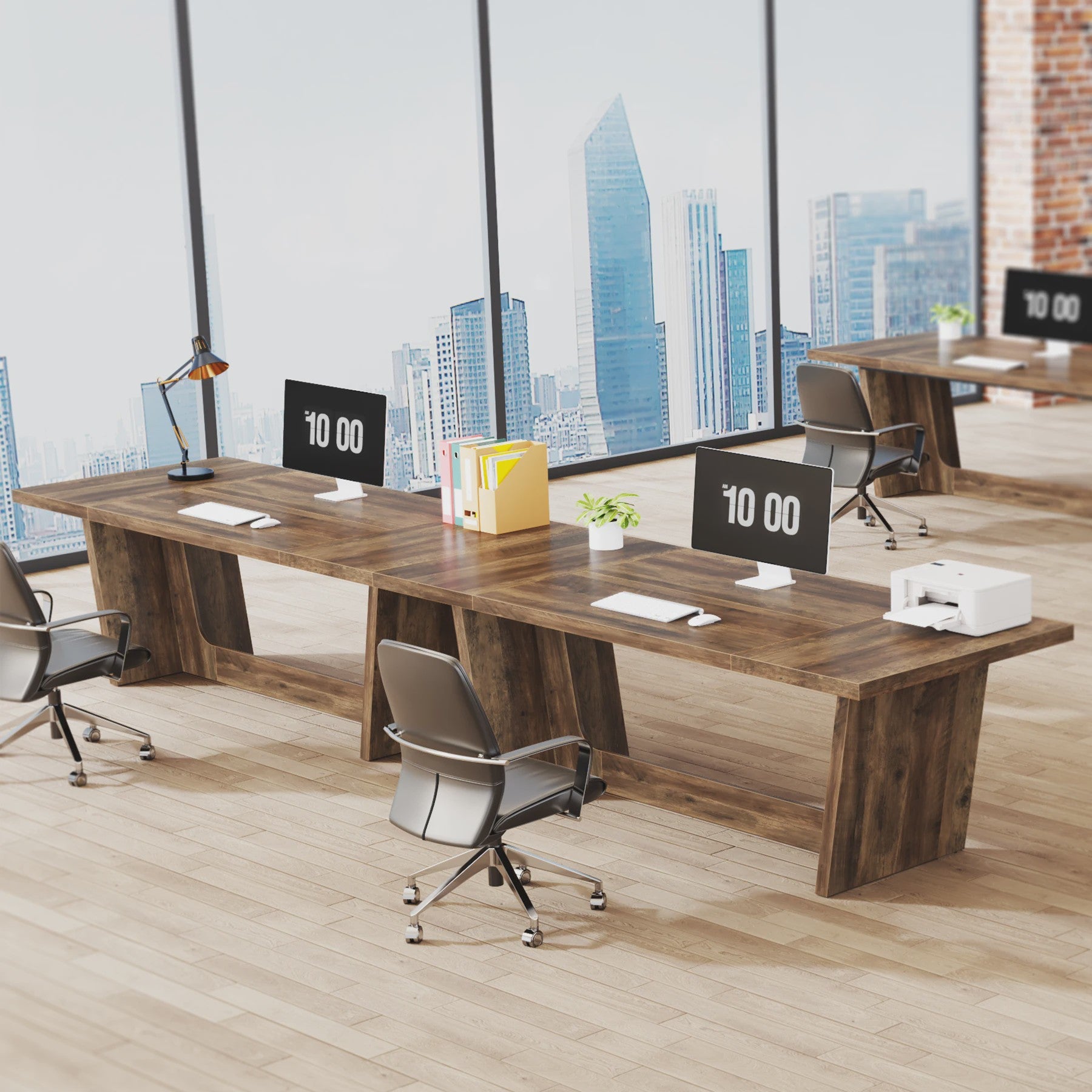 Tribesigns 180 cm Bureau - Ruim Industrieel Bureau voor Thuiswerkplek of Kantoor