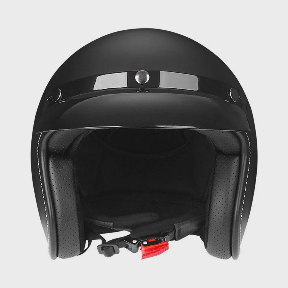 Retro 3/4 Motorhelm Open-Face met Afneembaar Vizier - Vintage Stijl Veiligheidshelm voor Cruiser & Scooter