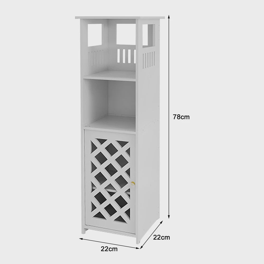 Waterdichte Badkamerkast met Open Plank en Deur - Compacte Opberger