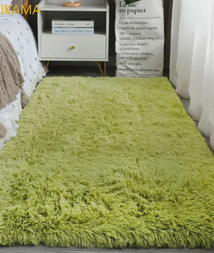 VIKAMA Luxe Pluche Vloerkleed - Zacht & Sfeervol voor Slaapkamer en Woonkamer