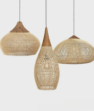 60cm Wabi Sabi Rotan Hanglamp - Japanse Retro Design voor Woonkamer & Eetkamer