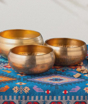 Tibetaanse Handgemaakte Klankschaal van Messing - Voor Yoga, Meditatie & Sound Healing
