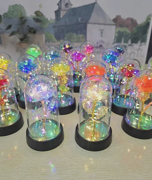 Eeuwige Roos met LED Licht - Magische Folie Bloem voor Valentijn, Kerst & Decoratie